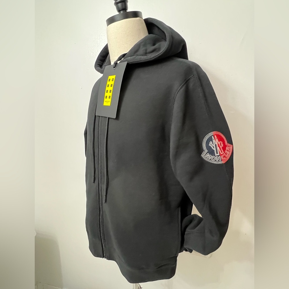 MONCLER  BLACK OVERSIZE HOODIE SWEATSHIRT